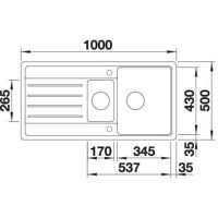 Кухонна мийка Blanco LEGRA 6S (522207) антрацит