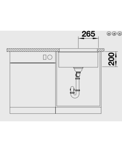 Кухонна мийка Blanco ETAGON 500-U (522227) антрацит