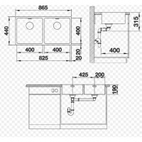 Кухонна мийка Blanco Andano 400-400-IF 518327
