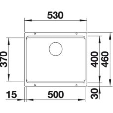 Кухонна мийка Blanco ETAGON 500-U (522228) темна скеля