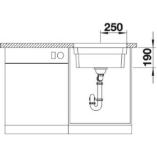 Кухонна мийка Blanco ETAGON 500-U (522228) темна скеля