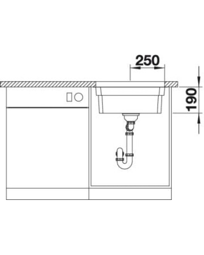 Кухонна мийка Blanco ETAGON 500-U (522228) темна скеля