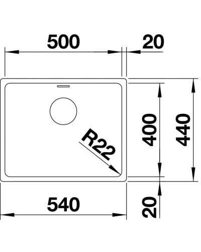 Кухонна мийка Blanco ANDANO 500-U (522967)