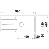 Кухонна мийка Blanco METRA XL 6 S-F (518883) темна скеля