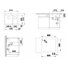 Кухонна мийка Blanco PLEON 6 Split (521690) темна скеля