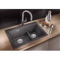 Кухонна мийка Blanco PLEON 6 Split (521690) темна скеля