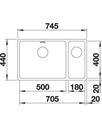 Кухонна мийка Blanco ANDANO 500/180-U (522991)