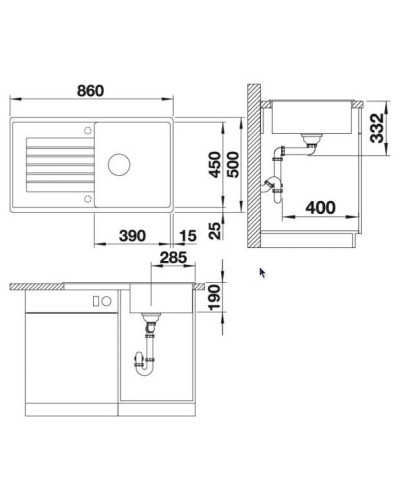 Кухонна мийка Blanco ZIA 5S (520515) білий