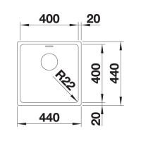 Кухонна мийка Blanco ANDANO 400-U (522959)