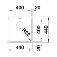 Кухонна мийка Blanco ANDANO 400-U (522959)