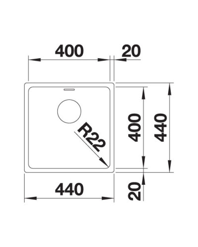 Кухонна мийка Blanco ANDANO 400-U (522959)