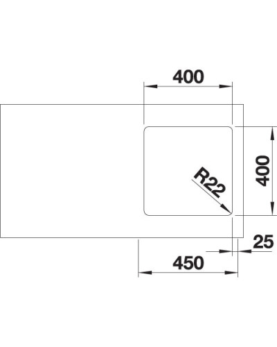 Кухонна мийка Blanco ANDANO 400-U (522959)