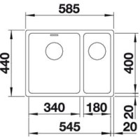 Кухонна мийка Blanco ANDANO 340/180-U (522979)