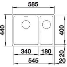 Кухонна мийка Blanco ANDANO 340/180-U (522979)