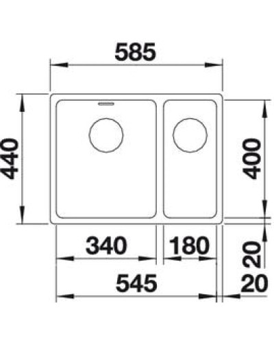 Кухонна мийка Blanco ANDANO 340/180-U (522979)