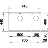 Кухонна мийка Blanco ANDANO 500/180-U (522989)