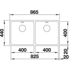 Кухонна мийка Blanco ANDANO 400/400-U (522987)