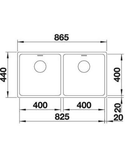 Кухонна мийка Blanco ANDANO 400/400-U (522987)