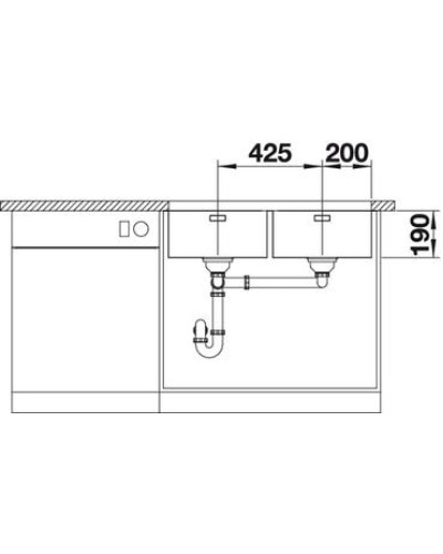 Кухонна мийка Blanco ANDANO 400/400-U (522987)