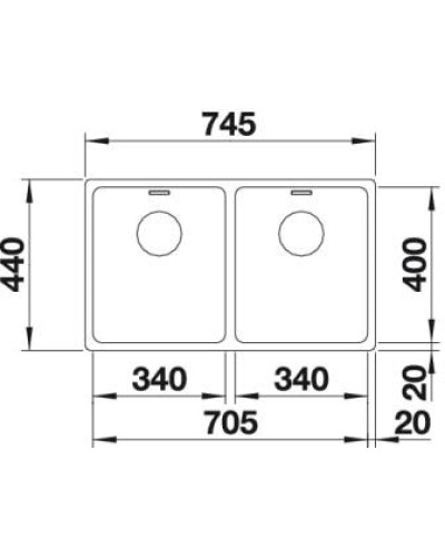 Кухонна мийка Blanco ANDANO 340/340-U (522983)