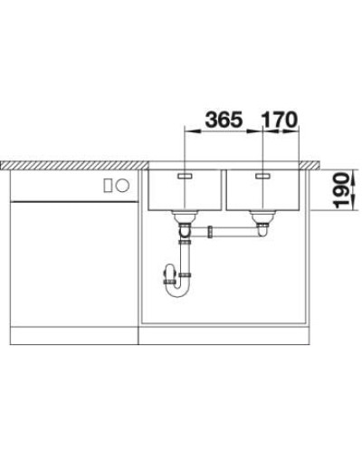 Кухонна мийка Blanco ANDANO 340/340-U (522983)