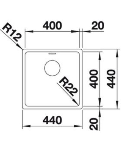 Кухонна мийка Blanco ANDANO 400-IF (522957)