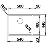 Кухонна мийка Blanco ANDANO 500-IF (522965)