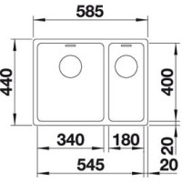 Кухонна мийка Blanco ANDANO 340/180-IF (522973)