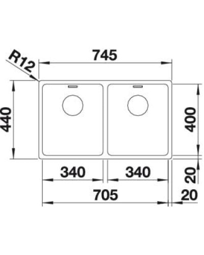 Кухонна мийка Blanco ANDANO 340/340-IF (522981)