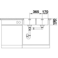 Кухонна мийка Blanco ANDANO 340/340-IF (522981)
