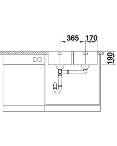 Кухонна мийка Blanco ANDANO 340/340-IF (522981)