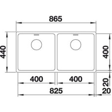Кухонна мийка Blanco ANDANO 400/400-IF (522985)
