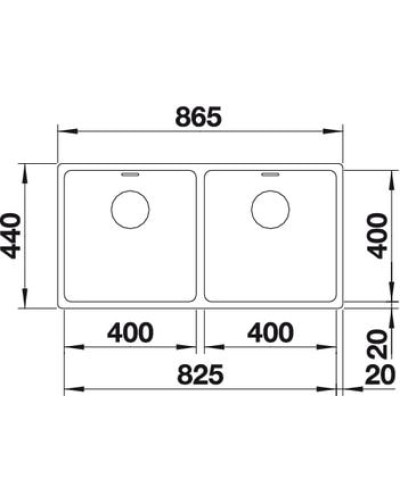 Кухонна мийка Blanco ANDANO 400/400-IF (522985)