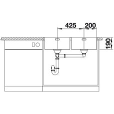 Кухонна мийка Blanco ANDANO 400/400-IF (522985)