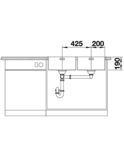 Кухонна мийка Blanco ANDANO 400/400-IF (522985)