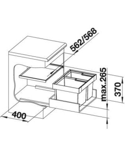 Система сортування відходів Blanco FLEXON II 60/2 (521471)