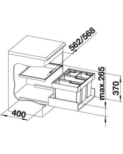 Система сортування відходів Blanco FLEXON II 60/4 (521474)