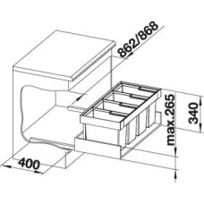 Система сортування відходів Blanco FLEXON II 90/4 (521475)