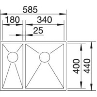 Кухонна мийка Blanco ZEROX 340/180-U (521613)