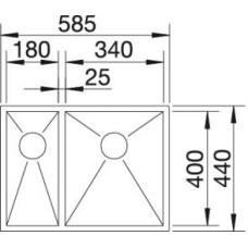Кухонна мийка Blanco ZEROX 340/180-U (521613)