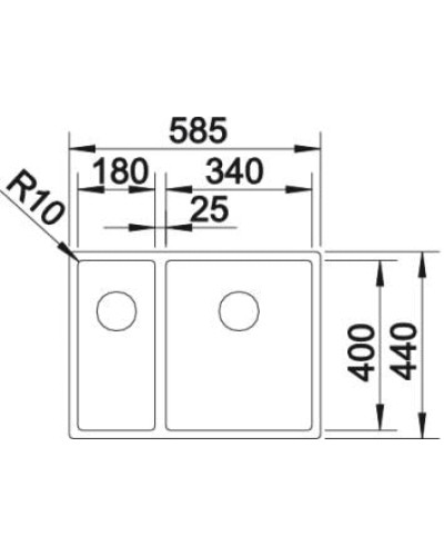 Кухонна мийка Blanco CLARON 340/180-U L (521609)