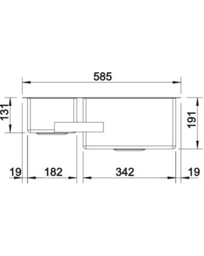 Кухонна мийка Blanco CLARON 340/180-U L (521609)