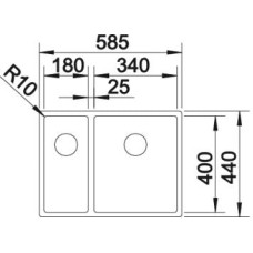 Кухонна мийка Blanco CLARON 340/180-U R (521610)