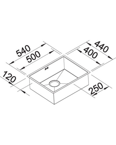 Кухонна мийка Blanco ZEROX 500-U (521559)