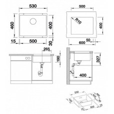 Кухонна мийка Blanco SUBLINE 500-U (523432) антрацит