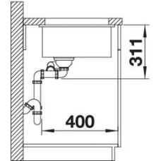 Кухонна мийка Blanco SUBLINE 350/150-U (523746) базальт