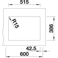 Кухонна мийка Blanco SUBLINE 350/150-U (523746) базальт