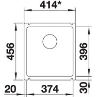 Кухонна мийка Blanco SUBLINE 375-U (523732) чорний
