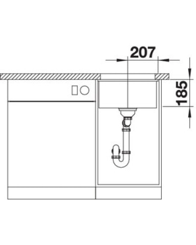 Кухонна мийка Blanco SUBLINE 375-U (523732) чорний