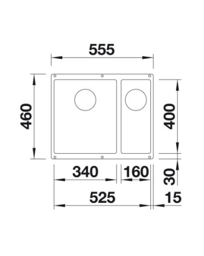 Кухонна мийка Blanco SUBLINE 340/160-U L (523548) антрацит